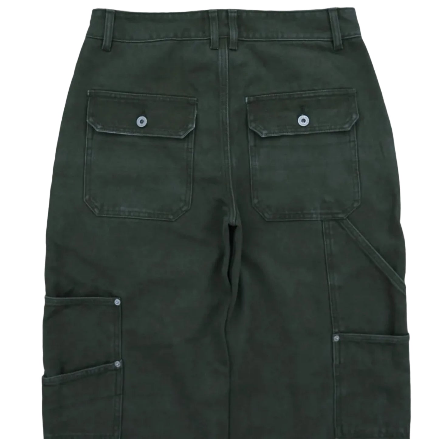 (Made to Ship) Green Canvas Pants